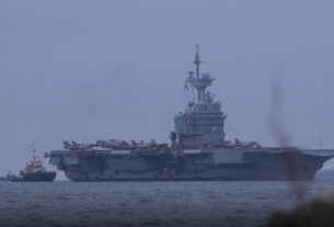 російський дрон намагався наблизитися до авіаносця у Швеції